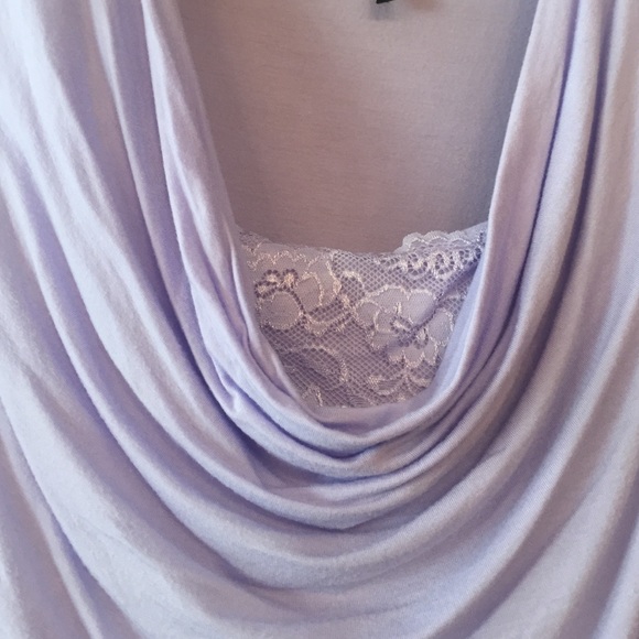 Lilac shirt with lace inset - Picture 2 of 2
